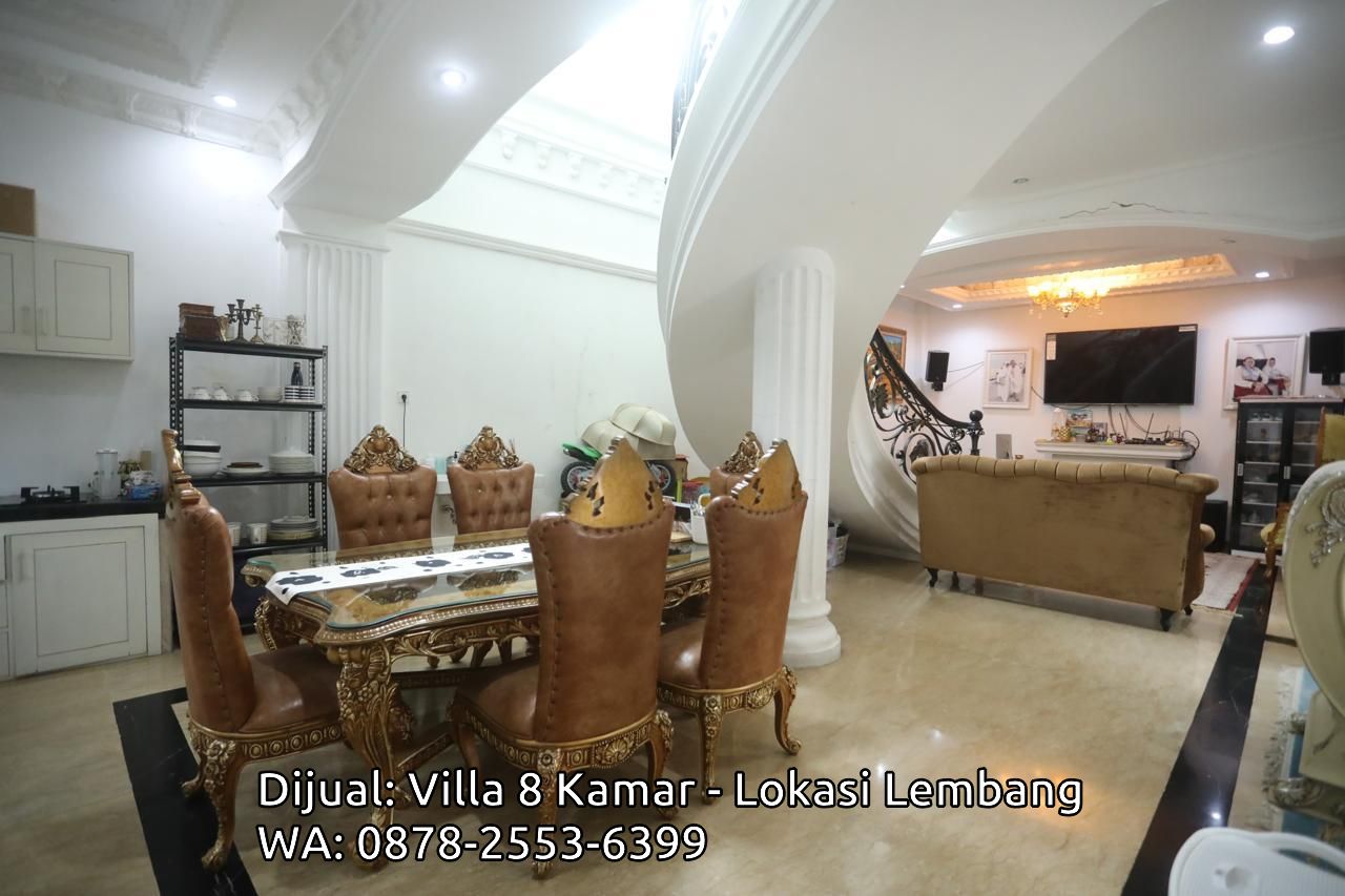 Ruang keluarga luas villa Lembang