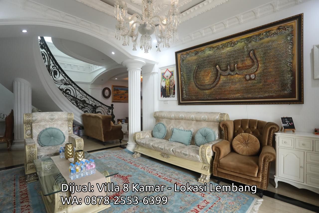 Kolam renang villa 8 kamar Lembang