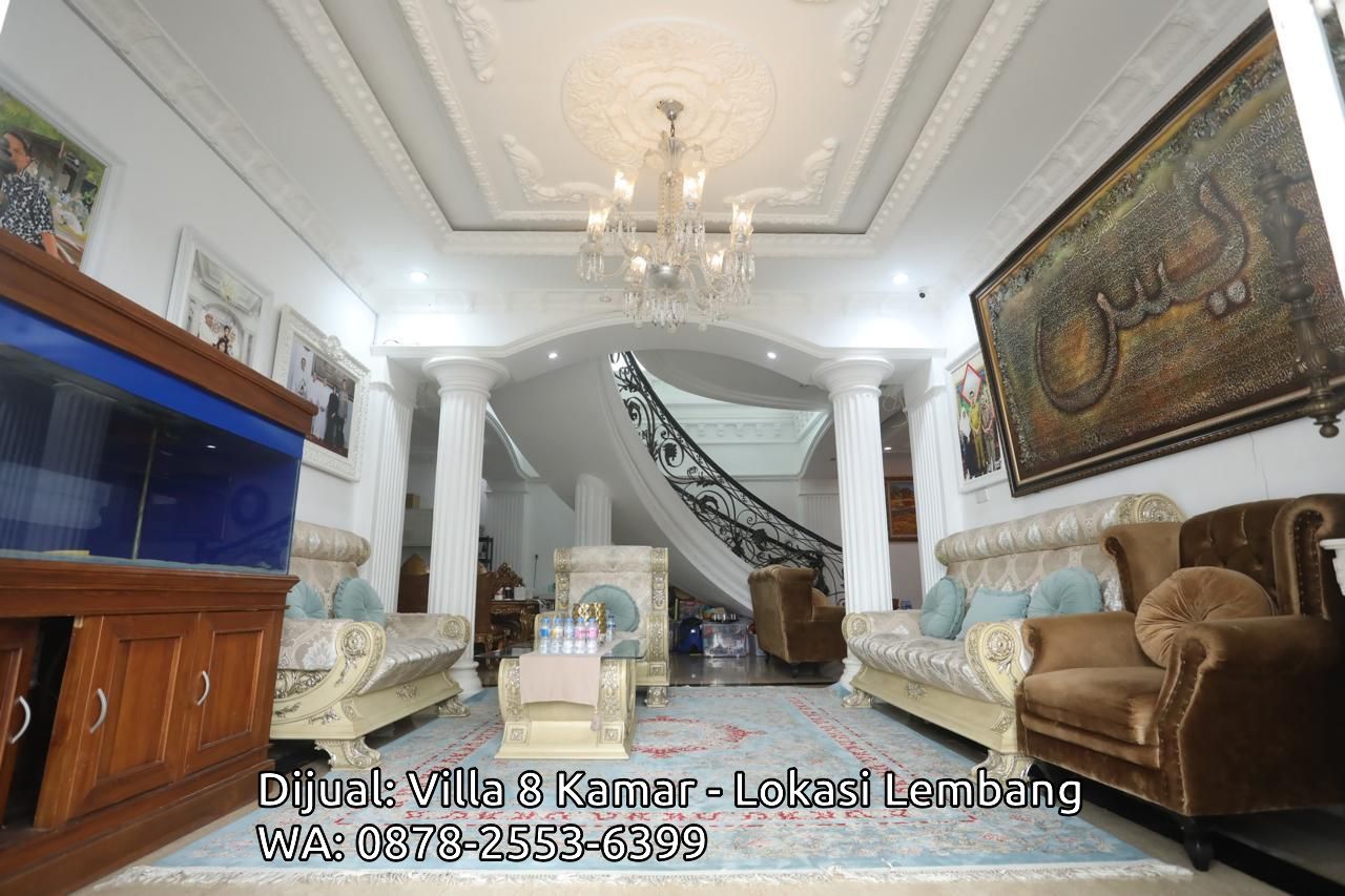 Kamar tidur villa mewah di Lembang