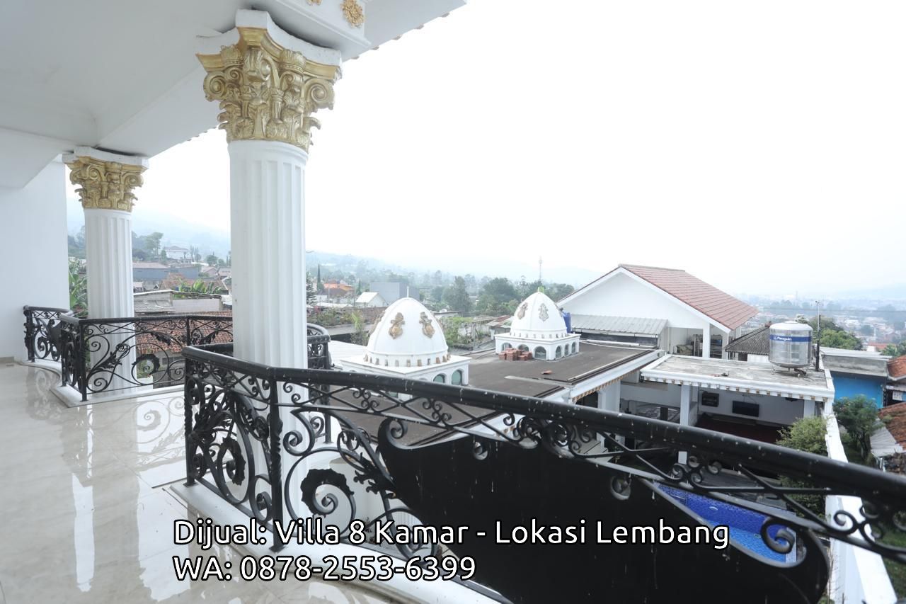 Balkon villa dengan pemandangan Lembang