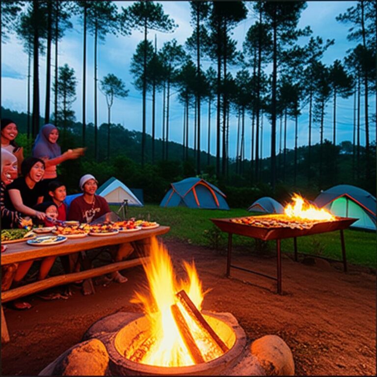 Paket Acara Khusus: Fire Camp & BBQ Night di Lembang.